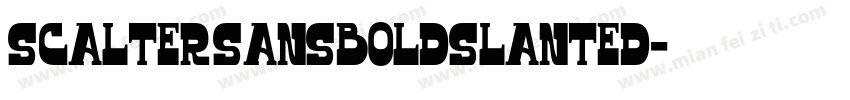 Scalter SansBoldSlanted字体转换